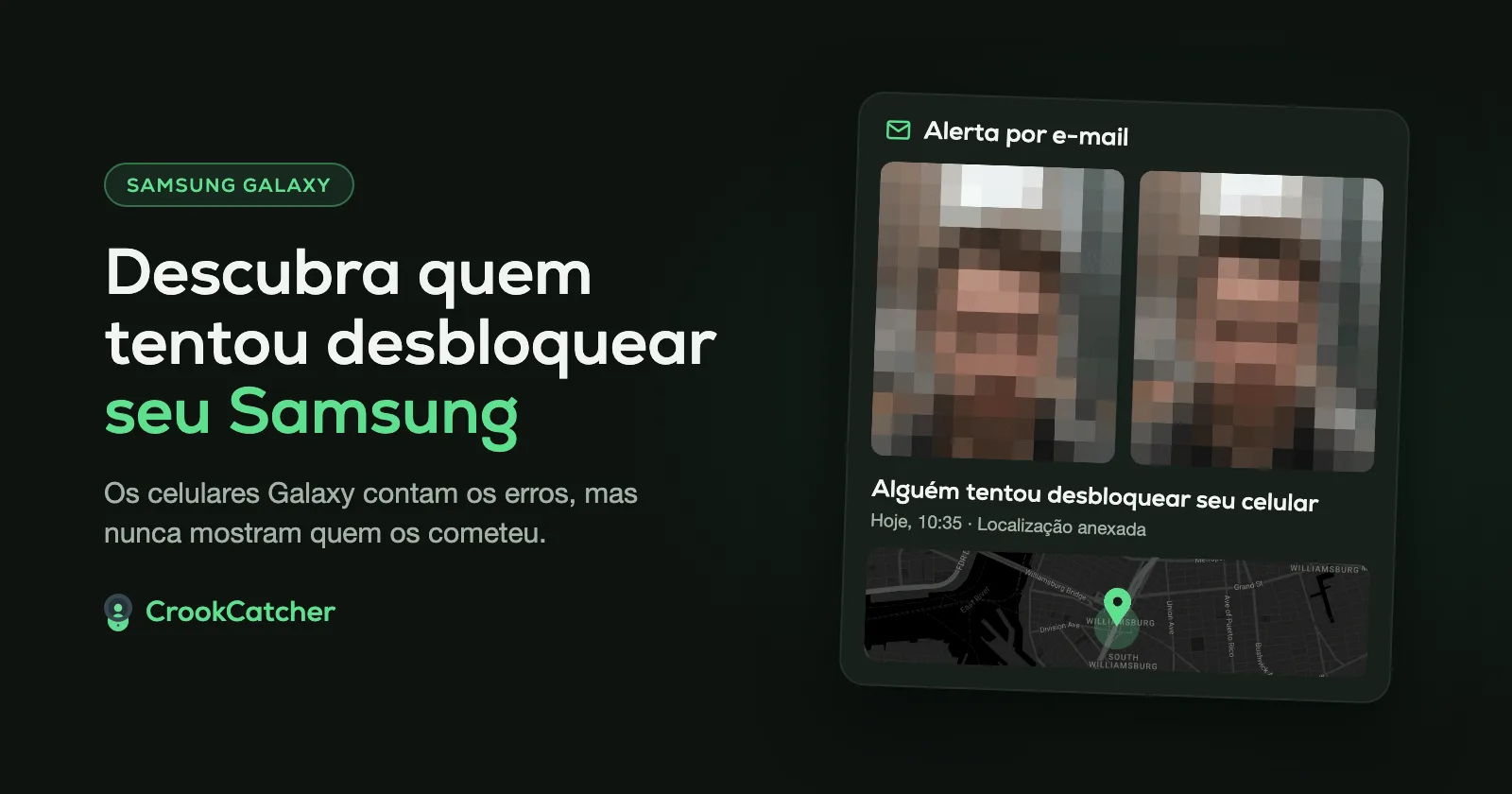 Como descobrir quem tentou desbloquear seu Samsung: os celulares Galaxy contam os erros, mas nunca mostram quem os cometeu. O CrookCatcher tira a foto da pessoa.